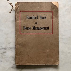 Vintage RUMFORD BOOK ON HOME MANAGEMENT